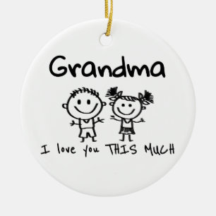 Adorno De Cerámica Te Quiero Abuela Arte de Niños Regalo Personalizad