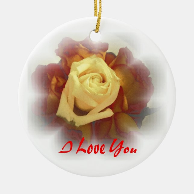 Adorno De Cerámica Te quiero Rosas (Frente)