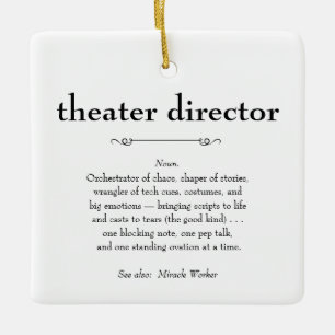 Adorno De Cerámica Teatro Director Definición Gracias Regalo