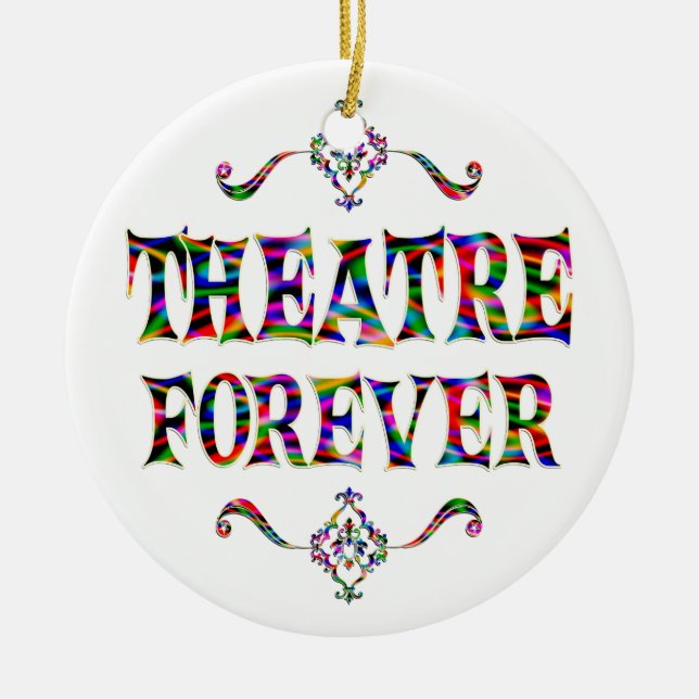 Adorno De Cerámica Teatro para siempre (Frente)