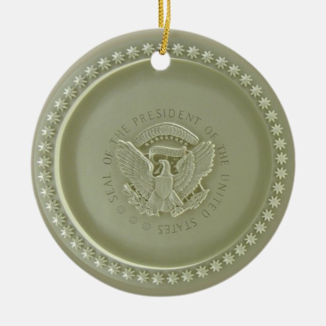 Adorno De Cerámica Techo oval de la oficina, sello presidencial (Frente)