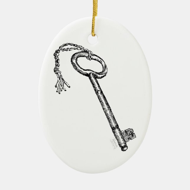 Adorno De Cerámica Tecla antigua (Frente)