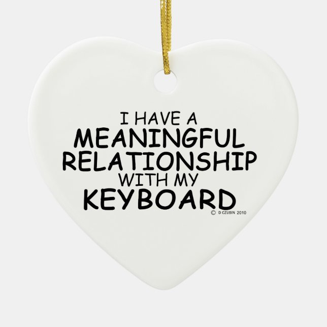 Adorno De Cerámica Teclado de relación significativo (Frente)