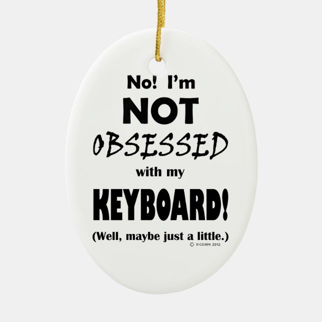 Adorno De Cerámica Teclado obsceno (Frente)