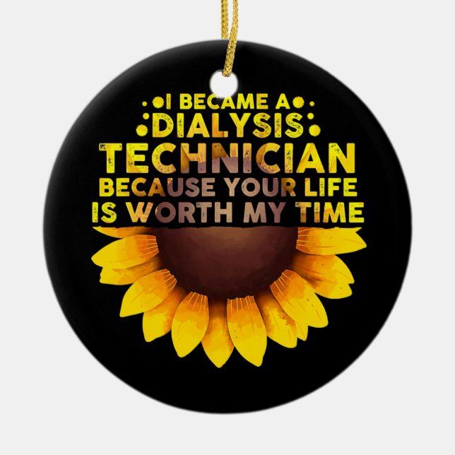 Adorno De Cerámica Técnico De Diálisis Cuta Para Hombres Mujeres (Frente)