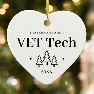 Adorno De Cerámica Técnico veterinario nuevo trabajo Navidad