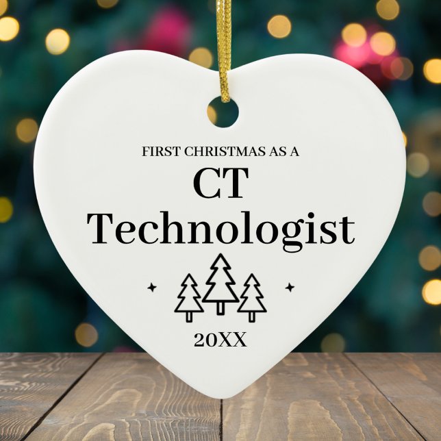 Adorno De Cerámica Tecnólogo de CT nuevos Navidades de empleo (CT Technologist New Job Christmas Ceramic Ornament
)
