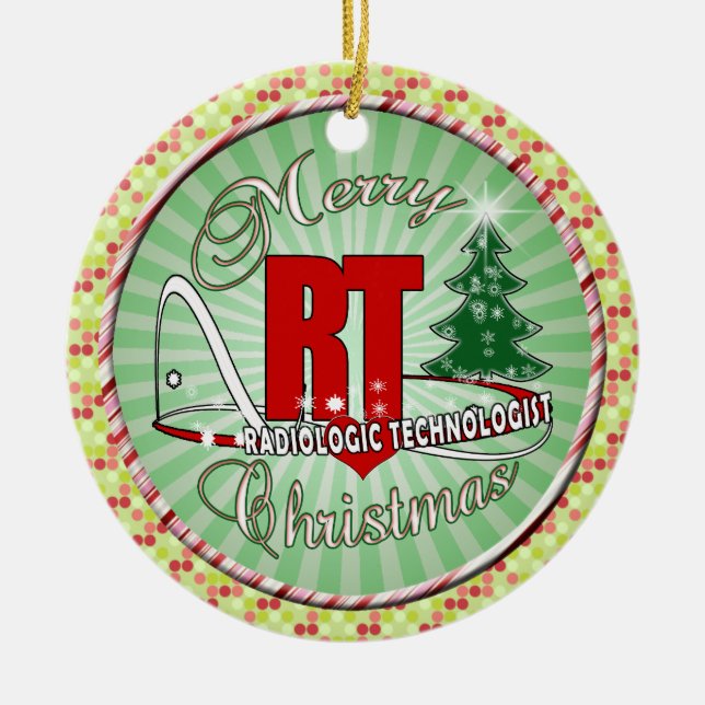 ADORNO DE CERÁMICA TECNÓLOGO RADIOLÓGICO DEL RT DEL NAVIDAD (Frente)