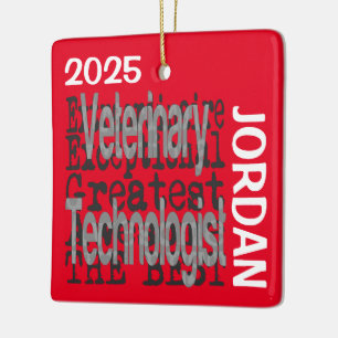 Adorno De Cerámica Tecnólogo Veterinario Extraordinario PERSONALIZADO