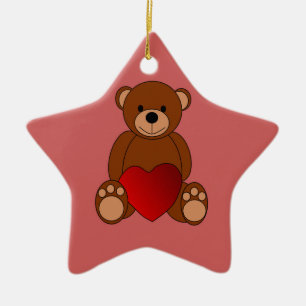 Adorno De Cerámica Teddy Love