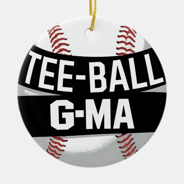 Adorno De Cerámica Tee-Ball G-Mamáes Abuela divertida de Teeball (Frente)