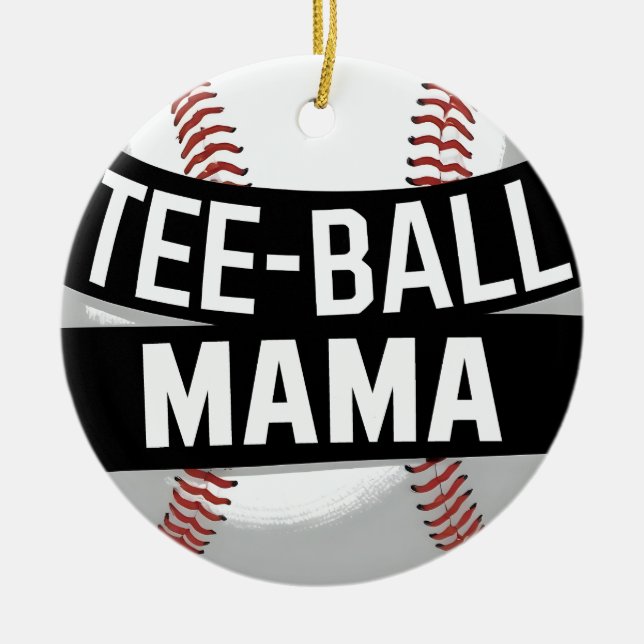 Adorno De Cerámica Tee-Ball Mama Funny Teeball Mom (Frente)