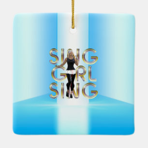 Adorno De Cerámica TEE Sing Chica Sing