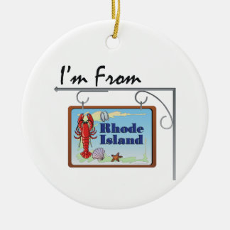 Adorno De Cerámica TEE, soy de Rhode Island