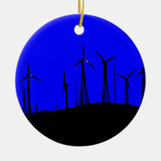 Adorno De Cerámica Tehachapi Wind Farm Silhouette