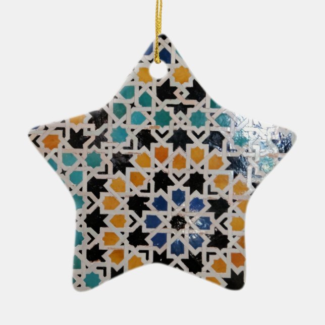 Adorno De Cerámica Teja #9 de la pared de Alhambra (Frente)