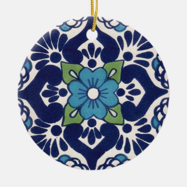 Adorno De Cerámica Teja de Talavera del mexicano (Frente)