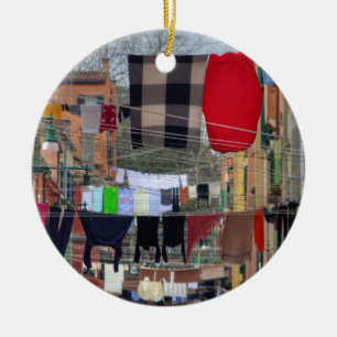 Adorno De Cerámica Telas En Venecia Italia