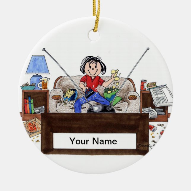 Adorno De Cerámica Teleadicto - hembra (Frente)