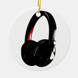 Adorno De Cerámica Teléfono de cabeza de arte pop para auriculares