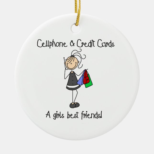 Adorno De Cerámica Teléfono móvil y tarjetas de crédito (Frente)