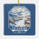 Adorno De Cerámica Telluride Colorado Winter Travel Art Vintage<br><div class="desc">Diseño artístico Telluride Winter que muestra el paisaje invernal.</div>
