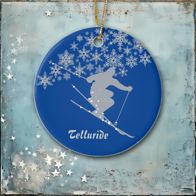 Adorno De Cerámica Telluride Snowflake Skipper Personalizado (Subido por el creador)
