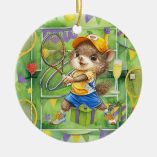 Adorno De Cerámica Tema de los Navidades de tenis