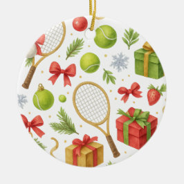 Adorno De Cerámica Tema de los Navidades de tenis
