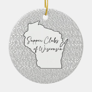 Adorno De Cerámica Tema de Wisconsin Supper Club