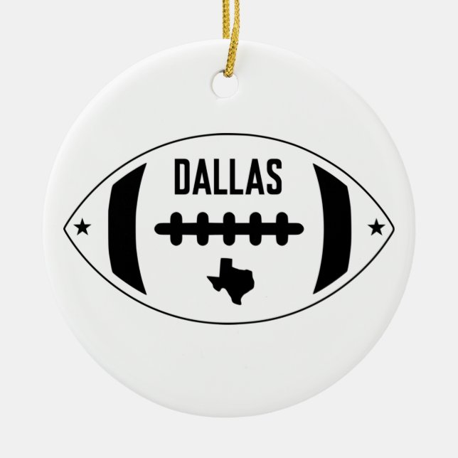 Adorno De Cerámica Tema del fútbol de Dallas (Frente)