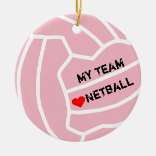 Adorno De Cerámica Tema personalizado de la bola del Netball