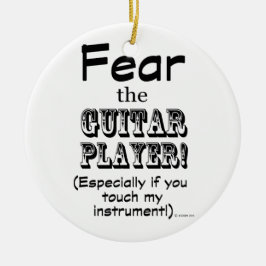 Adorno De Cerámica Teme Al Guitrista