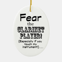 Adorno De Cerámica Temer Al Jugador Clarinet