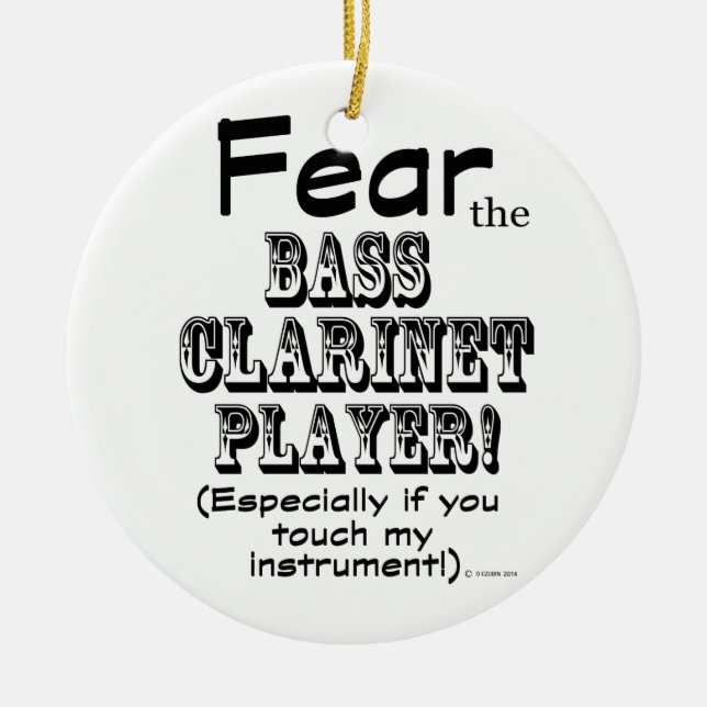 Adorno De Cerámica Temer Al Jugador Clarinet Bass (Frente)