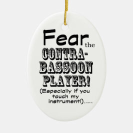 Adorno De Cerámica Temer Al Jugador Contrabassoon