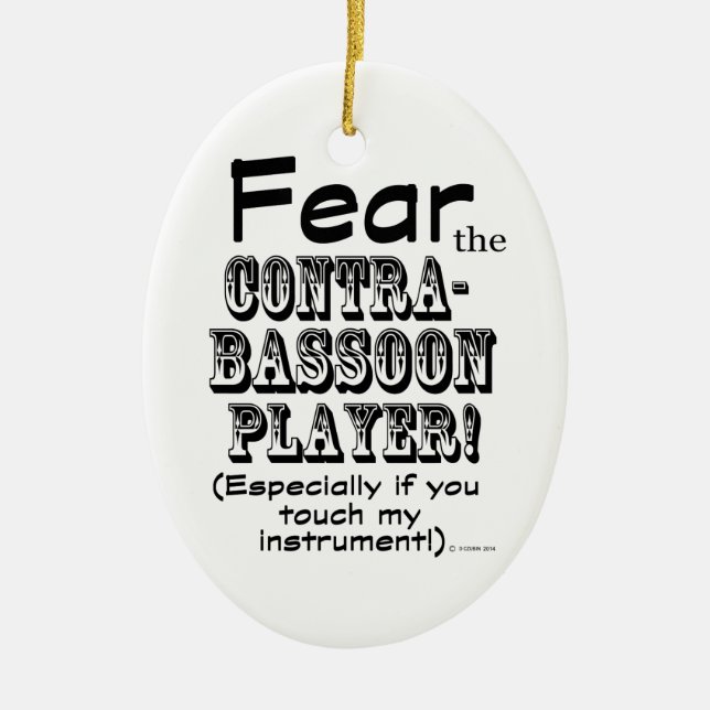 Adorno De Cerámica Temer Al Jugador Contrabassoon (Frente)