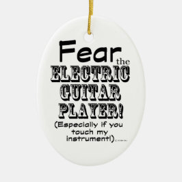 Adorno De Cerámica Temer Al Jugador De Guitarra Eléctrica