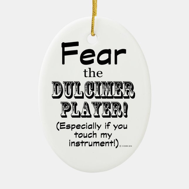 Adorno De Cerámica Temer Al Jugador Dulcimer (Frente)