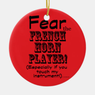 Adorno De Cerámica Temer Al Jugador Francés Del Cuerno