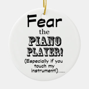 Adorno De Cerámica Temer Al Piano Player