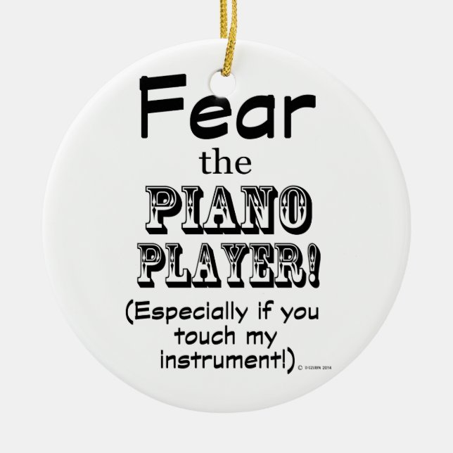 Adorno De Cerámica Temer Al Piano Player (Frente)