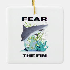 Adorno De Cerámica temer al tiburón aleta