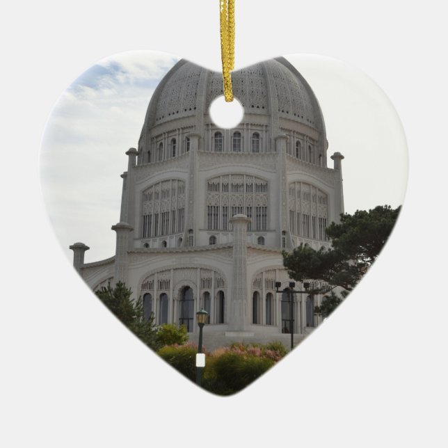 Adorno De Cerámica Templo de Bahai en Wilmette, IL (Frente)