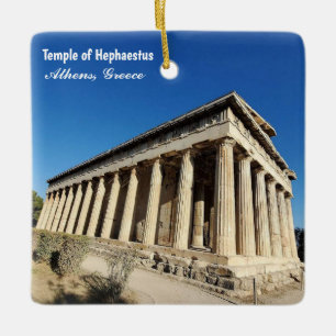 Adorno De Cerámica Templo de Hefesto Atenas Grecia Recuerdo