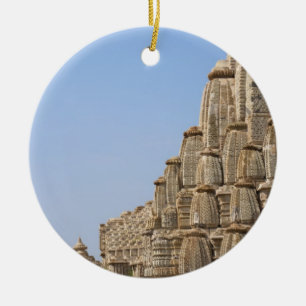 Adorno De Cerámica Templo de Jain en el Fuerte de Chittorgarh, India