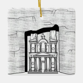 Adorno De Cerámica Templo de Petra El Khazneh