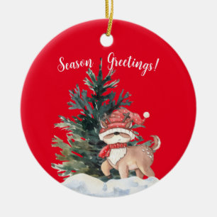 ADORNO DE CERÁMICA TEMPORADA DE LOS SALUDOS NAVIDADES QUERIDOS