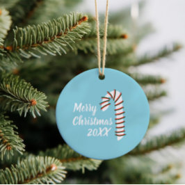 Adorno De Cerámica Temporada de vacaciones Artístico Candy Cane