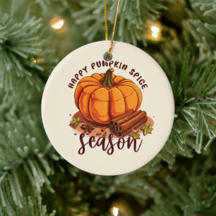 Adorno De Cerámica Temporada feliz de las especias de calabaza - Cosm